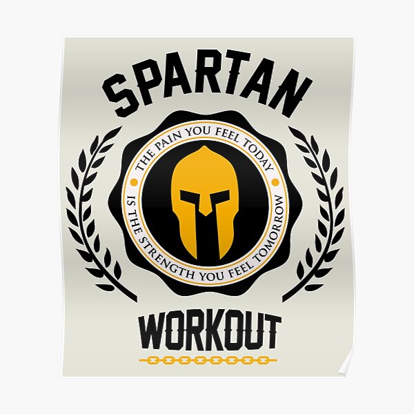 Spartan Workout Motivation Poster