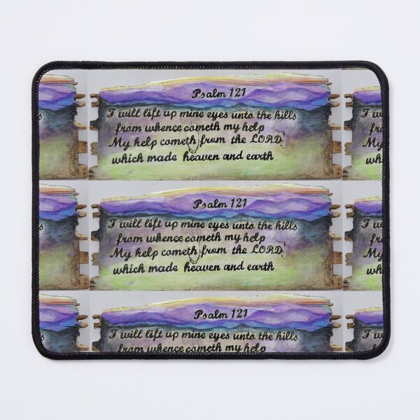 Item preview, Psalm 121 I will lift up my eyes mountain painting designed and sold by Stephanie Skeem.