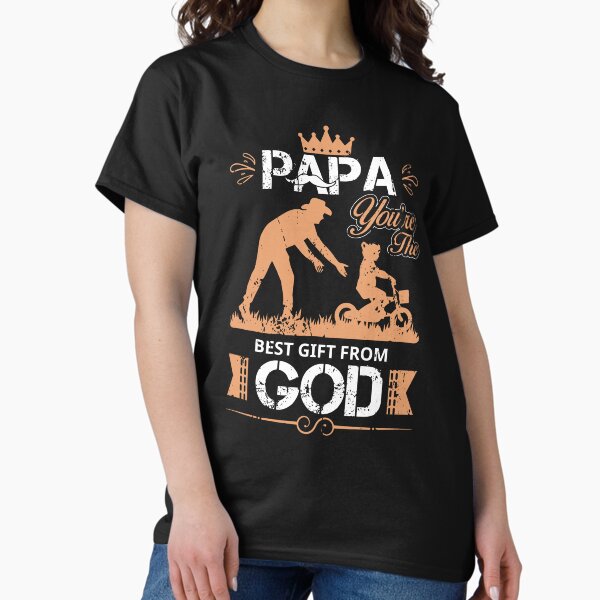 Vista previa del artículo con la obra «Papa eres el mejor regalo de dios Regalo para padres», diseñado y vendido por Kezichy.