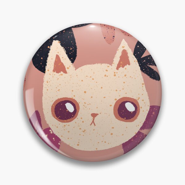 Item preview, Gato floral rosa designed and sold by frumpybuncrafts.