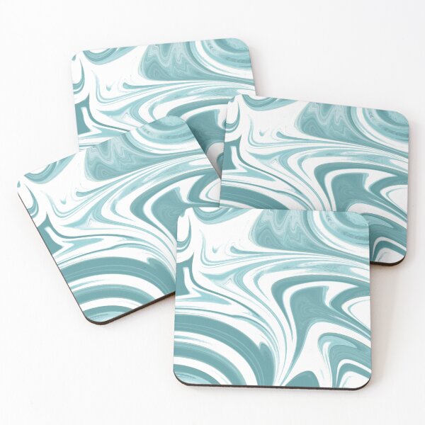 Item preview, Turquoise and white Liquid Marble Texture  designed and sold by MamineShop.