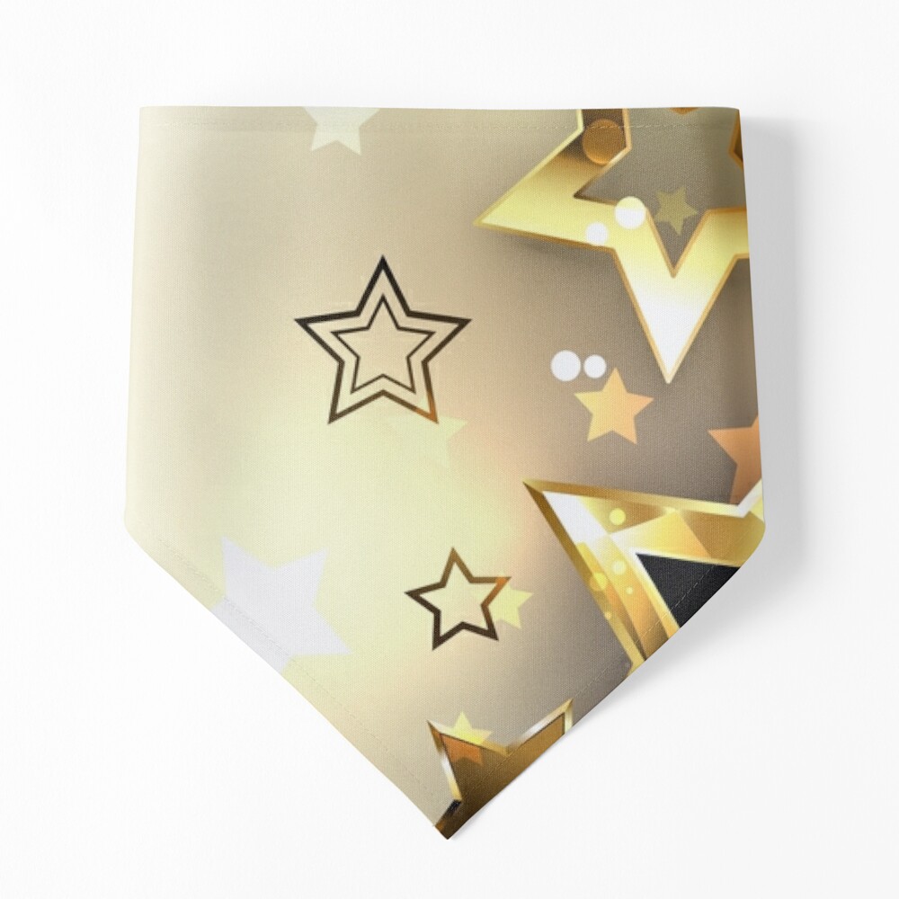 White Background with Gold Stars Art Board Print for Sale by