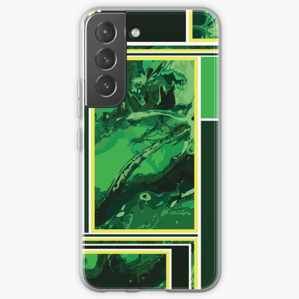 geometry dash pc geometric fluid art Samsung Galaxy Soft Case