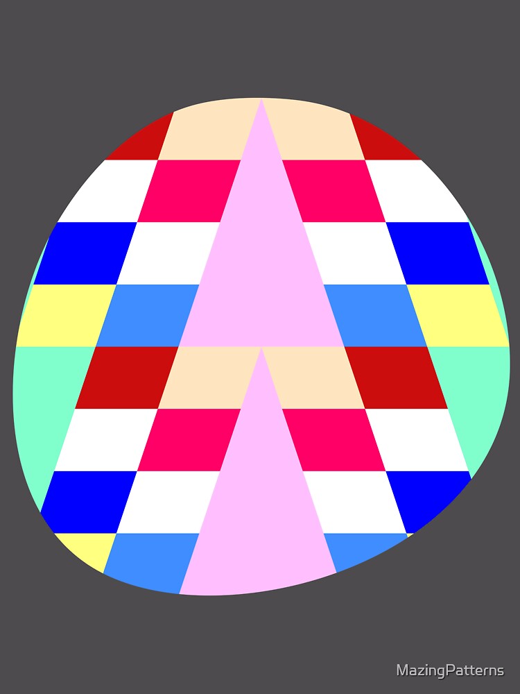 Thumbnail 6 of 6, Premium Oversized Sweatshirt, Triangular Diagonal Vibrant Colored Checkered Pattern designed and sold by MazingPatterns.