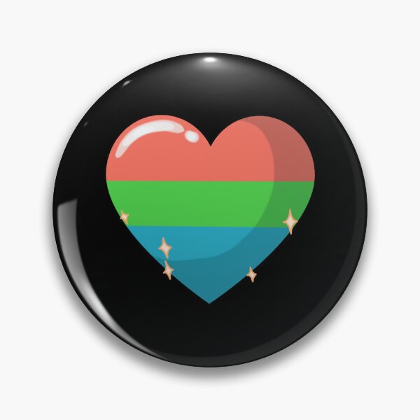 Item preview, Polysexual heart sticker  designed and sold by BreakTheBinary.