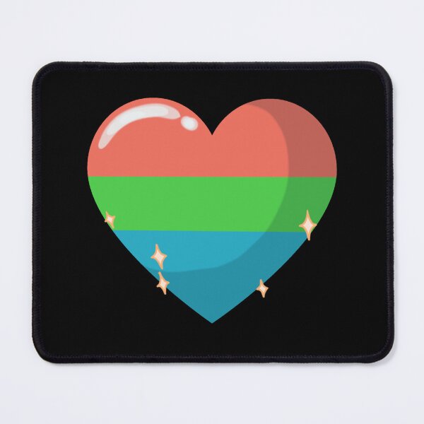 Item preview, Polysexual heart sticker  designed and sold by BreakTheBinary.