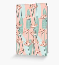 Bird of paradise - mint Greeting Card