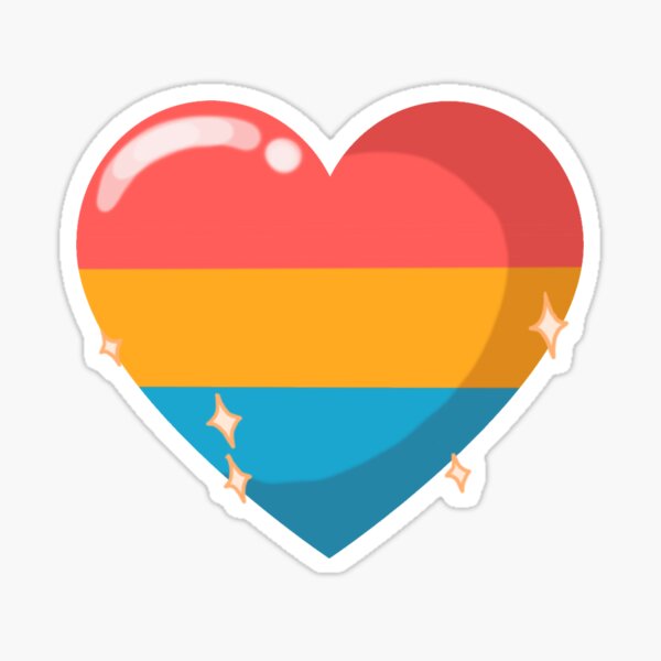 Pansexual Heart Sticker Sticker By Breakthebinary Redbubble