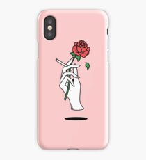 hand holding cigarette and rose iPhone Case