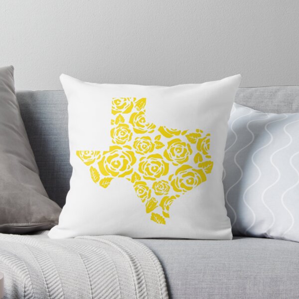 The Yellow Rose of Texas Pattern Throw Pillow