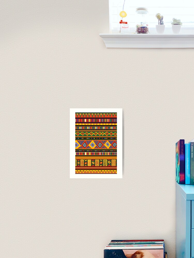 Thumbnail 2 of 3, Art Print, Africa Ethnic Colorful Pattern Design designed and sold by BluedarkArt.