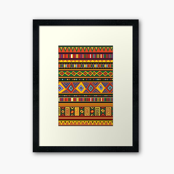 Africa Ethnic Colorful Pattern Design Framed Art Print
