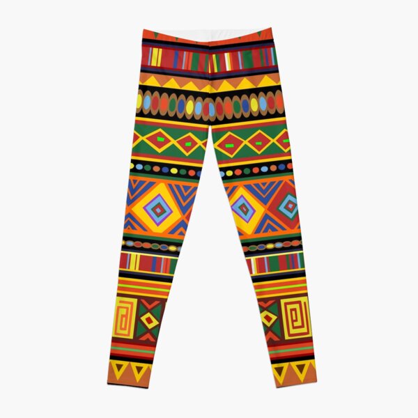 Africa Ethnic Colorful Pattern Design Leggings
