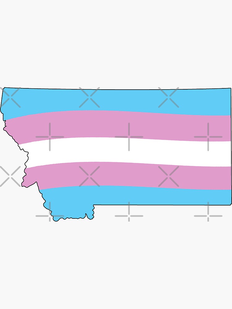 Thumbnail 3 of 3, Sticker, Montana Trans Pride designed and sold by Gayesthetic.