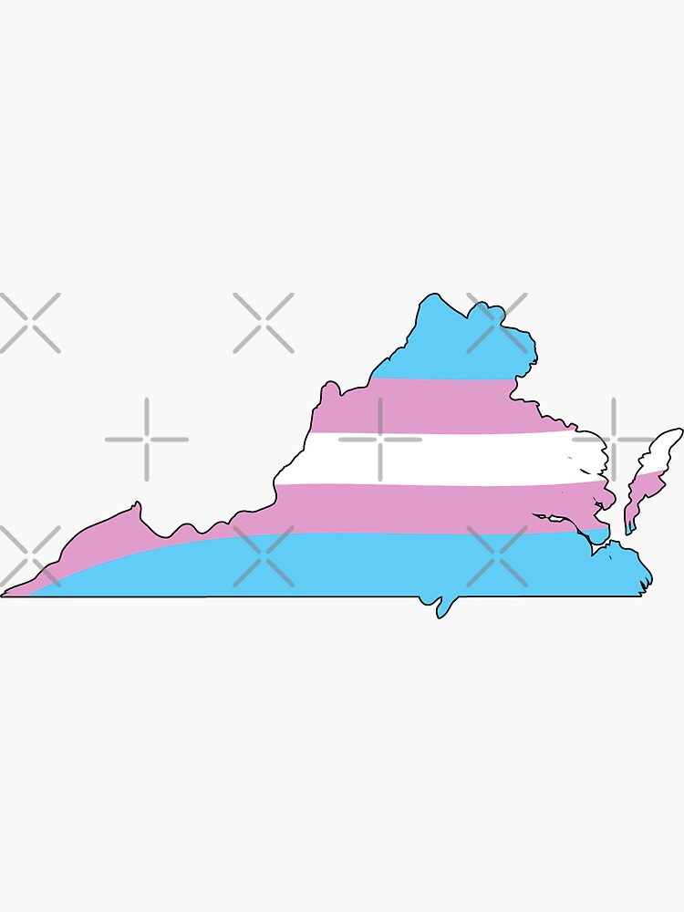 Thumbnail 3 of 3, Sticker, Virginia Trans Pride designed and sold by Gayesthetic.