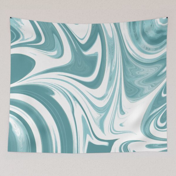 Item preview, Turquoise and white Liquid Marble Texture  designed and sold by MamineShop.