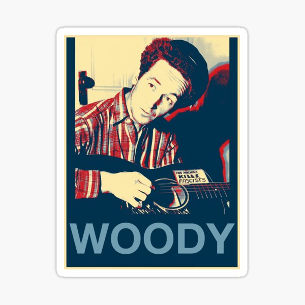 Artikel-Vorschau von Woody Guthrie - Oberster Aufkleber, designt und verkauft von Bishove58.