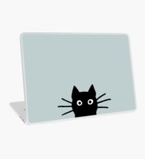 Black Cat Face Laptop Skin