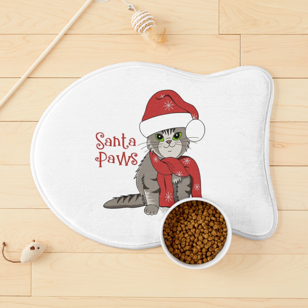 Póster for Sale con la obra «Patas De Santa Gato Navidad Santa 1 Fondo  Claro» de Gsallicat | Redbubble