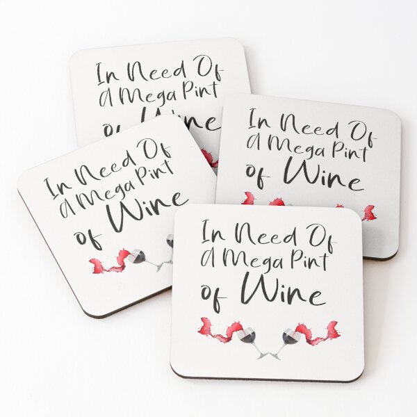 Item preview, Funny Trendy Sarcastic In Need Of A Mega Pint Of Wine T-Shirt designed and sold by Azim-Stefan.