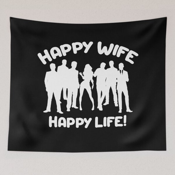Item preview, Hotwife Swinger Lifestyle Happy Wife Happy Life - many boyfriends! For dark colors. designed and sold by swingersshop.