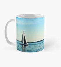 Painterly Sailboat Sailing along the Long Island Sound Classic Mug