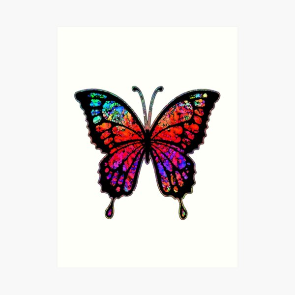 Rainbow monarch butterfly ( Butterflies ) Rainbow butterfly Art Print for  Sale by Blackmoon9