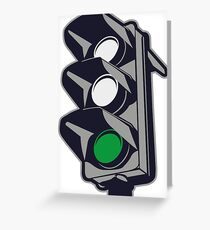 grüne Ampel Greeting Card