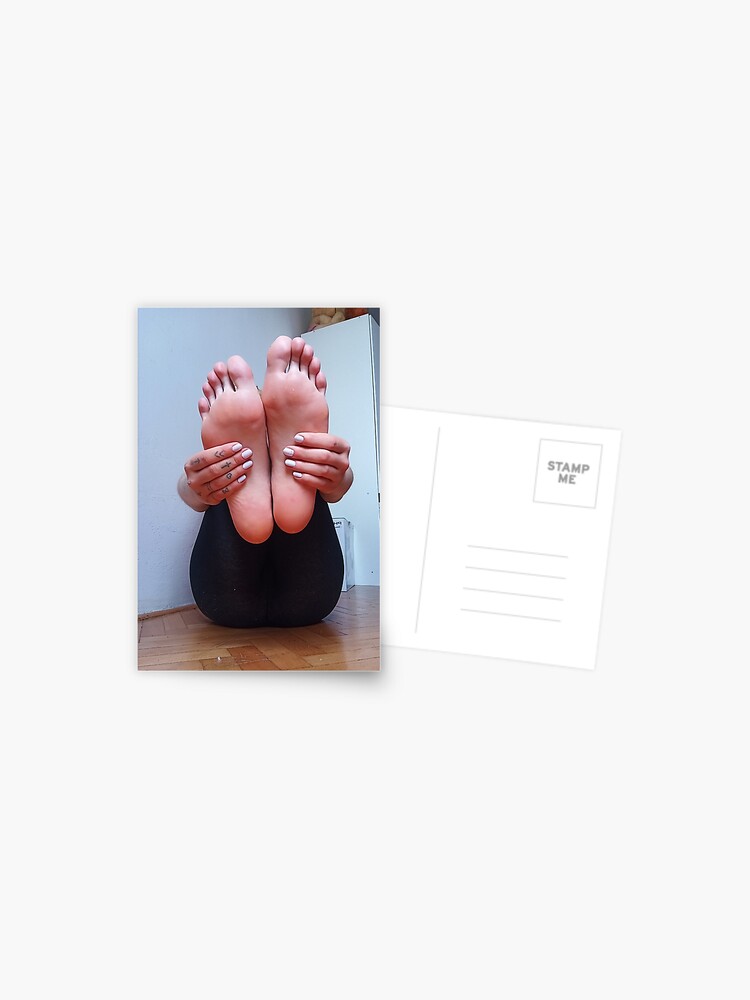 Beautiful Feet Up, soles up, soles and toes, foot models Postcard