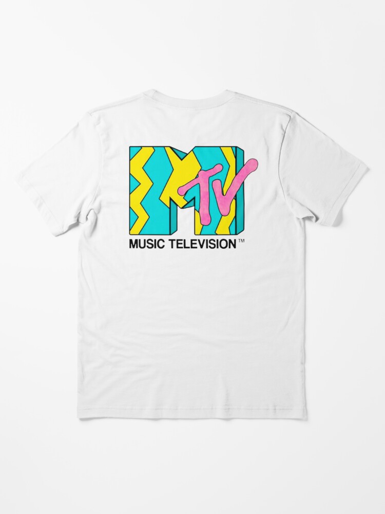 Women's MTV White Classic Logo Floral T-Shirt 2XL Cotton 80s