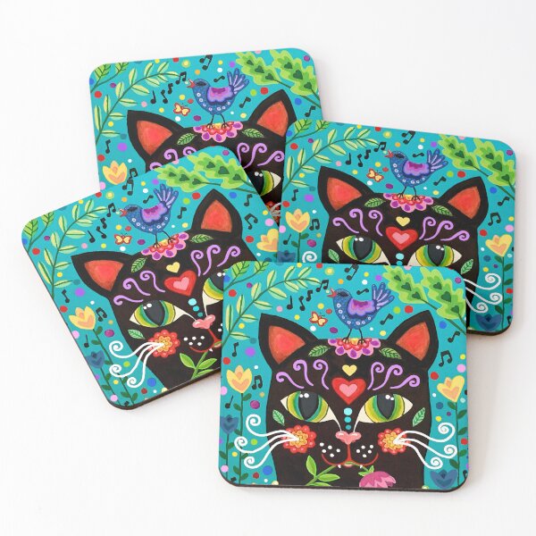 Item preview, Black Cat in the Garden designed and sold by Soozie Wray.