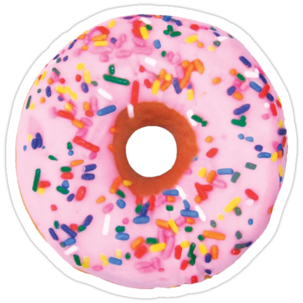 Pink Sprinkles Donut Stickers By Emilywiseman Redbubble