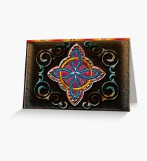 Wood Celtic Cross Greeting Card