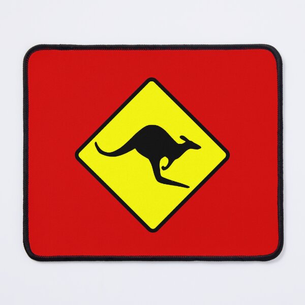 Item preview, Australian Kangaroo Crossing Road Sign Sticker Aussie Roo T-Shirt designed and sold by deanworld.
