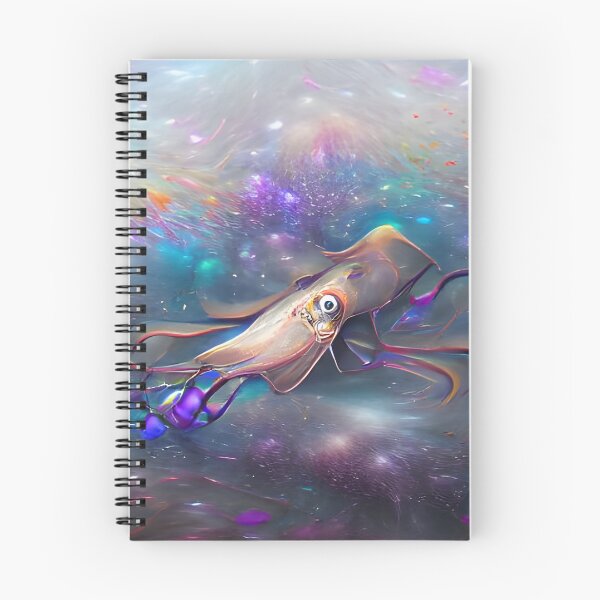 Artikelvorschau, Kosmischer Tintenfisch, KI-Kunst entworfen und verkauft von TwoMilesBlue.