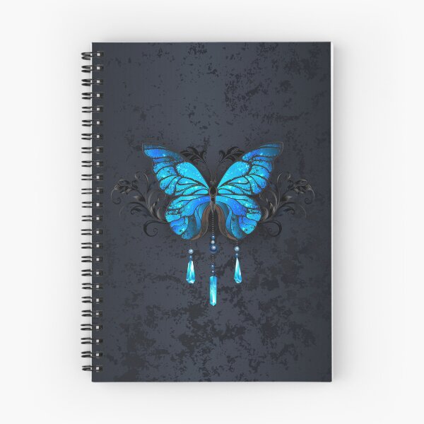 Item preview, Blue Morpho Butterfly on Black Background designed and sold by Blackmoon9.