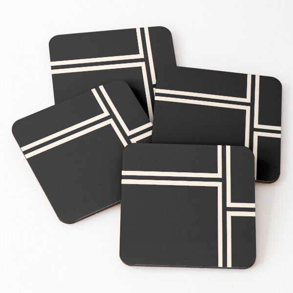 Item preview, Strong Deco - Minimalist Geometric Pattern in Almond Cream and Black designed and sold by kierkegaard.