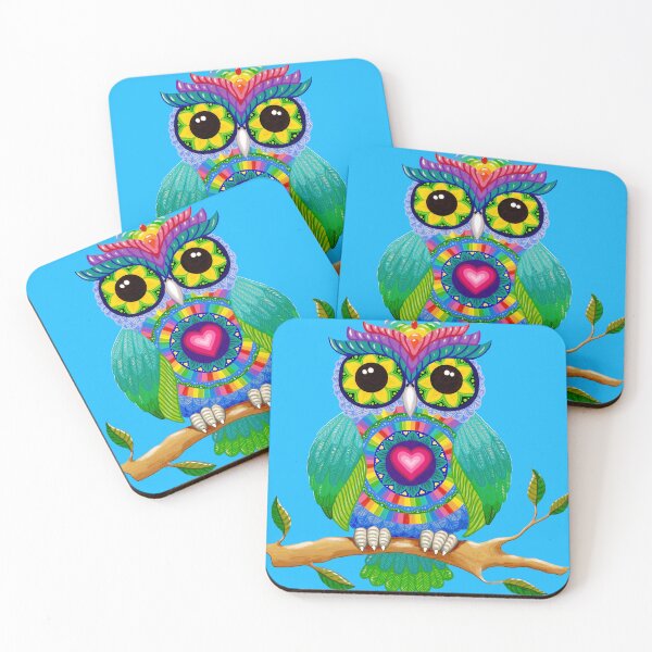Item preview, Owl with Sunflower Eyes designed and sold by Soozie Wray.