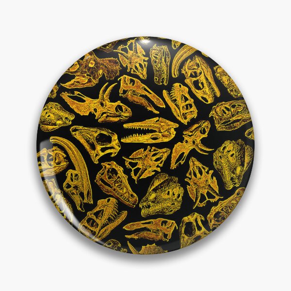 Item preview, Paleontology Dream III Dinosaur Skulls Pattern GOLD designed and sold by GrandeDuc.