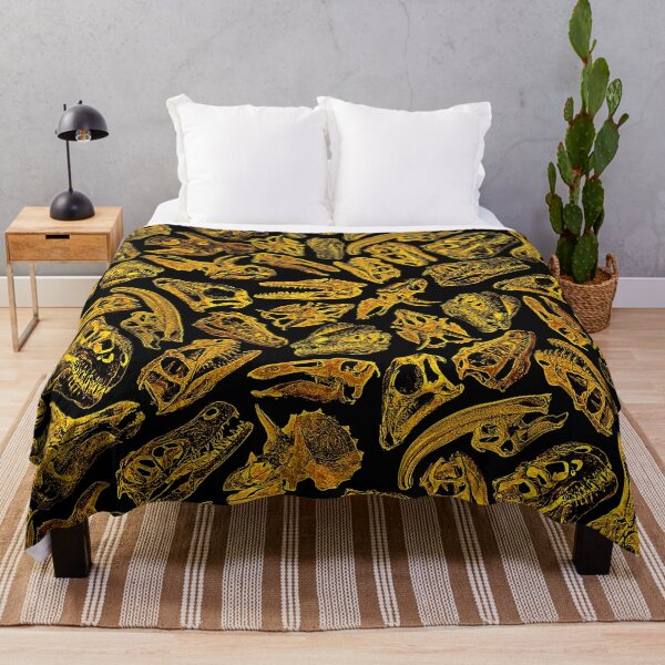 Item preview, Paleontology Dream III Dinosaur Skulls Pattern GOLD designed and sold by GrandeDuc.