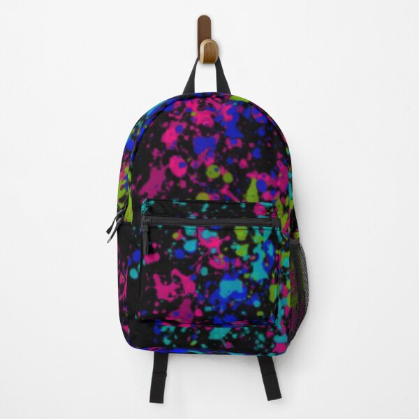 Item preview, Splashes of Color Abstract Art Print - Thrown Paint on Black Canvas designed and sold by ckylin.