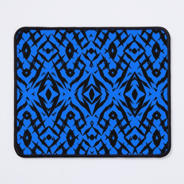 Item preview, Blue tribal shapes pattern designed and sold by steveball.