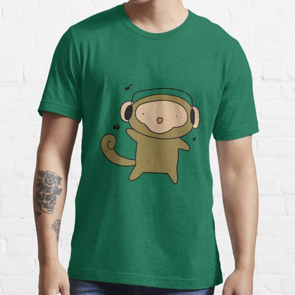 monkey with headphones t shirt