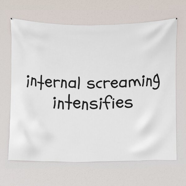 Item preview, Internal Screaming intensifies Introvert Text Dank Meme designed and sold by alltheprints.