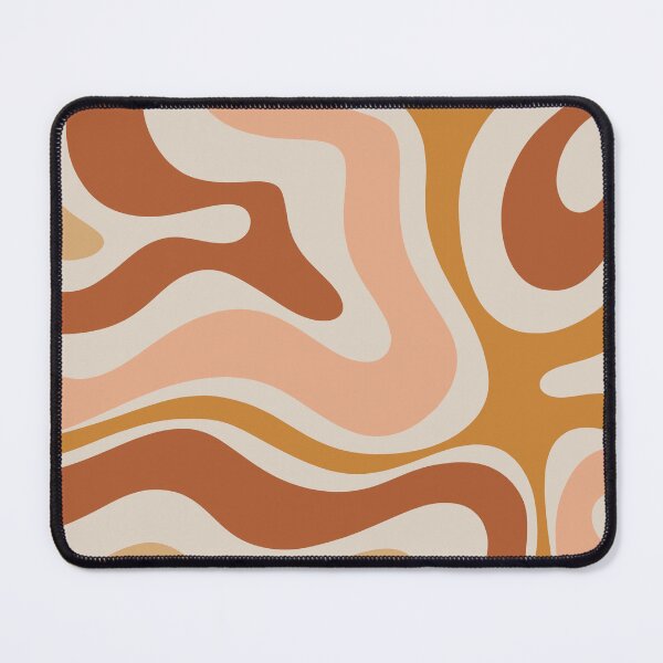 Item preview, Modern Retro Liquid Swirl Abstract Square in Terracotta Earth Tones designed and sold by kierkegaard.