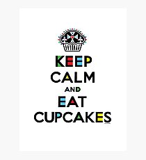Keep Calm and Eat Cupcakes - mondrian Photographic Print