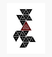 Flattened D20 - Dungeons and Dragons - Critical Role Fan Design Photographic Print