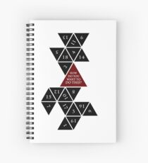 Flattened D20 - Dungeons and Dragons - Critical Role Fan Design Spiral Notebook