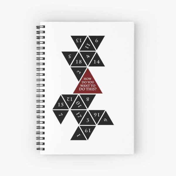 Flattened D20 - Dungeons and Dragons - Critical Role Fan Design Spiral Notebook