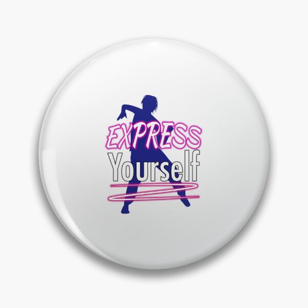 Item preview, 'Express Yourself' (White) designed and sold by The Button Gal.